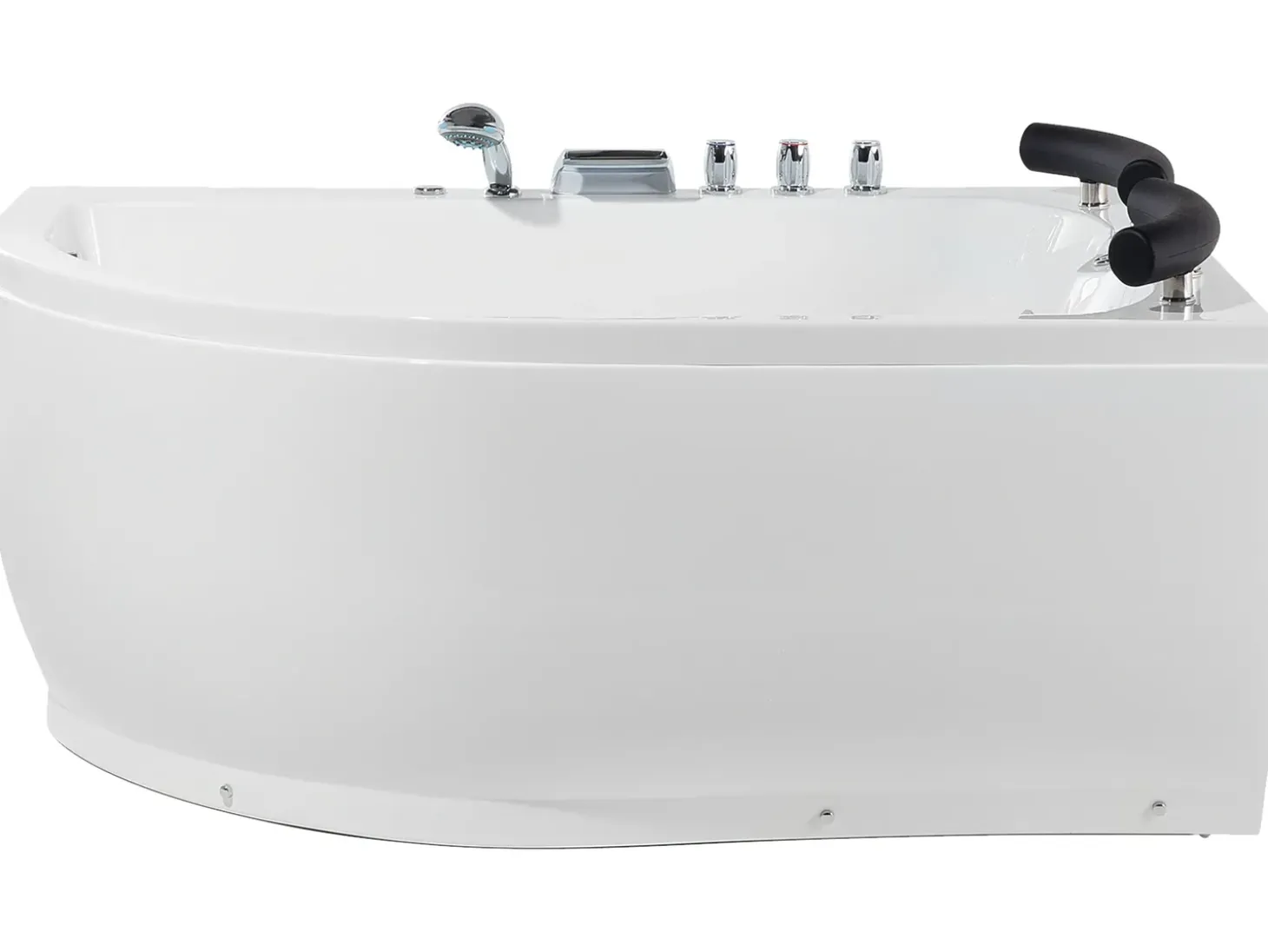 Hjørne-boblebad med LED PARADISO Venstrevendt 158 x 113 cm Hvid