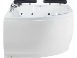 Hjørne-boblebad med LED PARADISO Venstrevendt 158 x 113 cm Hvid