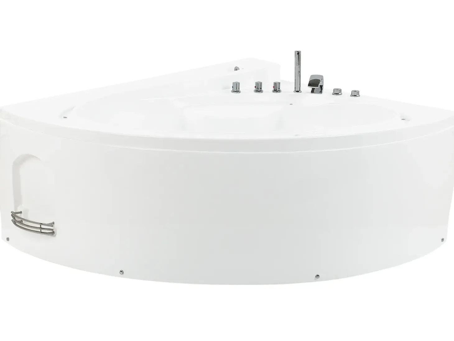 Hjørne-boblebad med LED PELICAN 206 x 165 cm Hvid