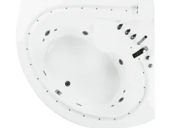 Hjørne-boblebad med LED PELICAN 206 x 165 cm Hvid