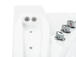 Hjørne-boblebad med LED PELICAN 206 x 165 cm Hvid