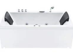 Hjørne-boblebad med LED VARADERO Venstrevendt 183 x 90 cm Hvid