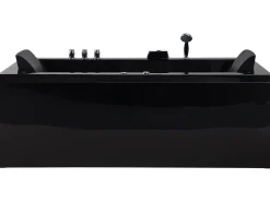 Hjørne-boblebad med LED VARADERO Højrevendt 183 x 90 cm Sort