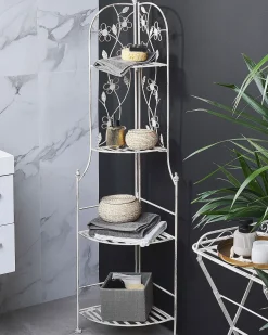 Hjørnereol BIELLA Metal 158 cm 35 cm Hvid