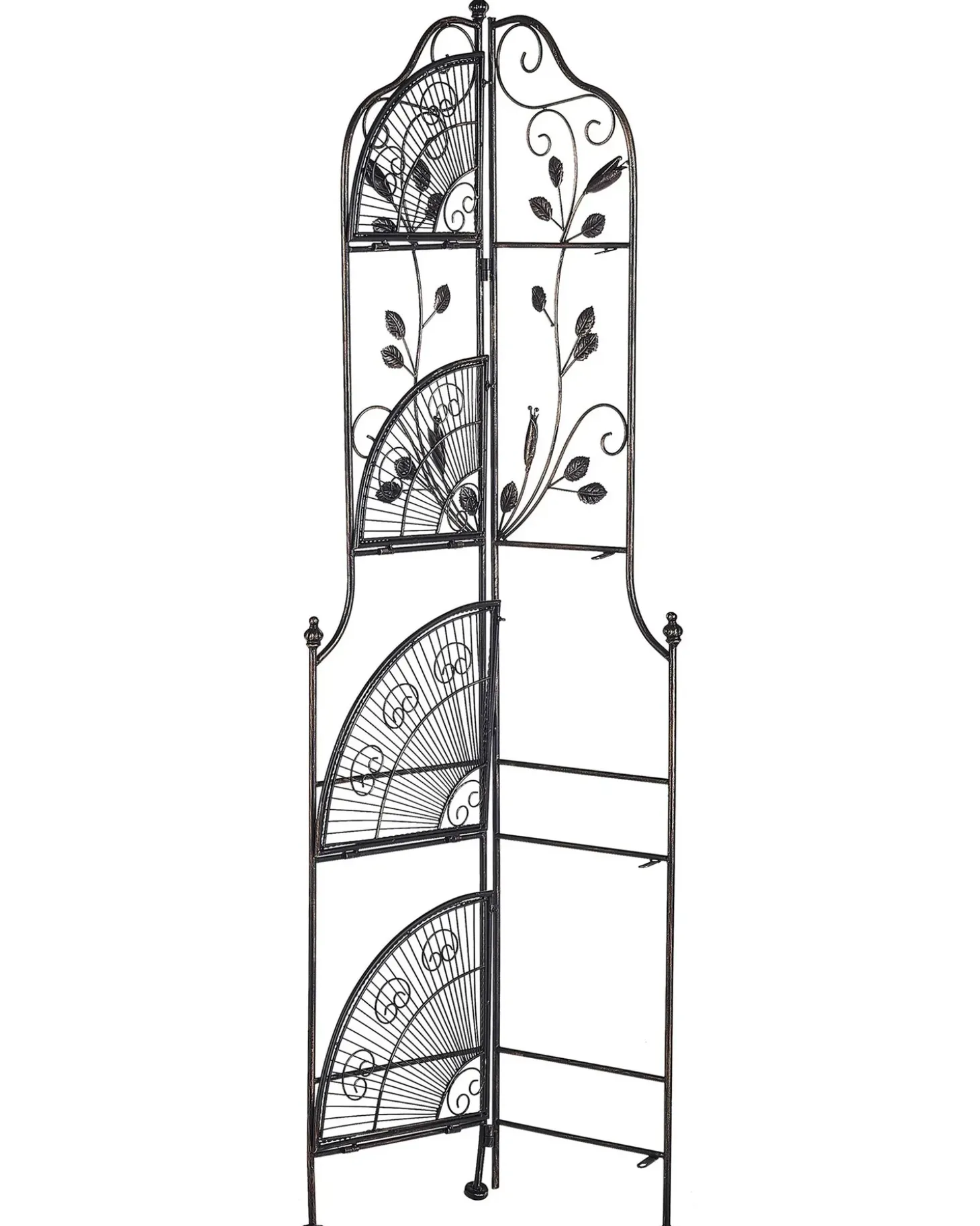 Hjørnereol SIDERNO Metal 158 cm 35 cm Sort