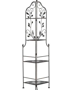Hjørnereol SIDERNO Metal 158 cm 35 cm Sort