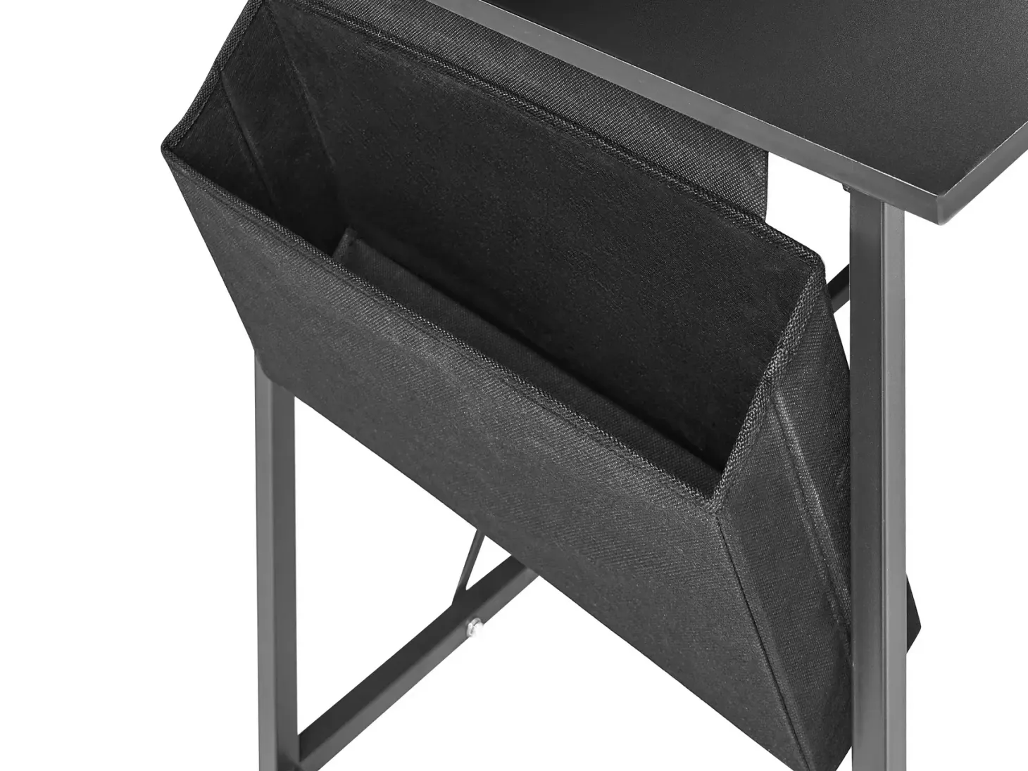 Hjørneskrivebord TACONY Sort 180 cm 140 cm med opbevaring