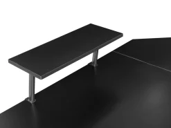 Hjørneskrivebord TACONY Sort 180 cm 140 cm med opbevaring