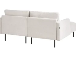 Hjørnesofa 2 personers BREDA Lys Beige Højrevendt