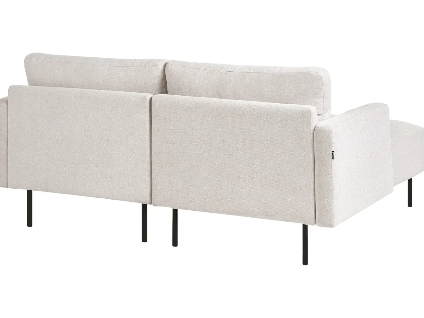 Hjørnesofa 2 personers BREDA Lys Beige Højrevendt