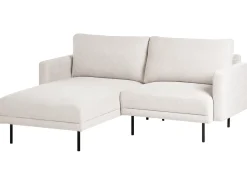 Hjørnesofa 2 personers BREDA Lys Beige Højrevendt