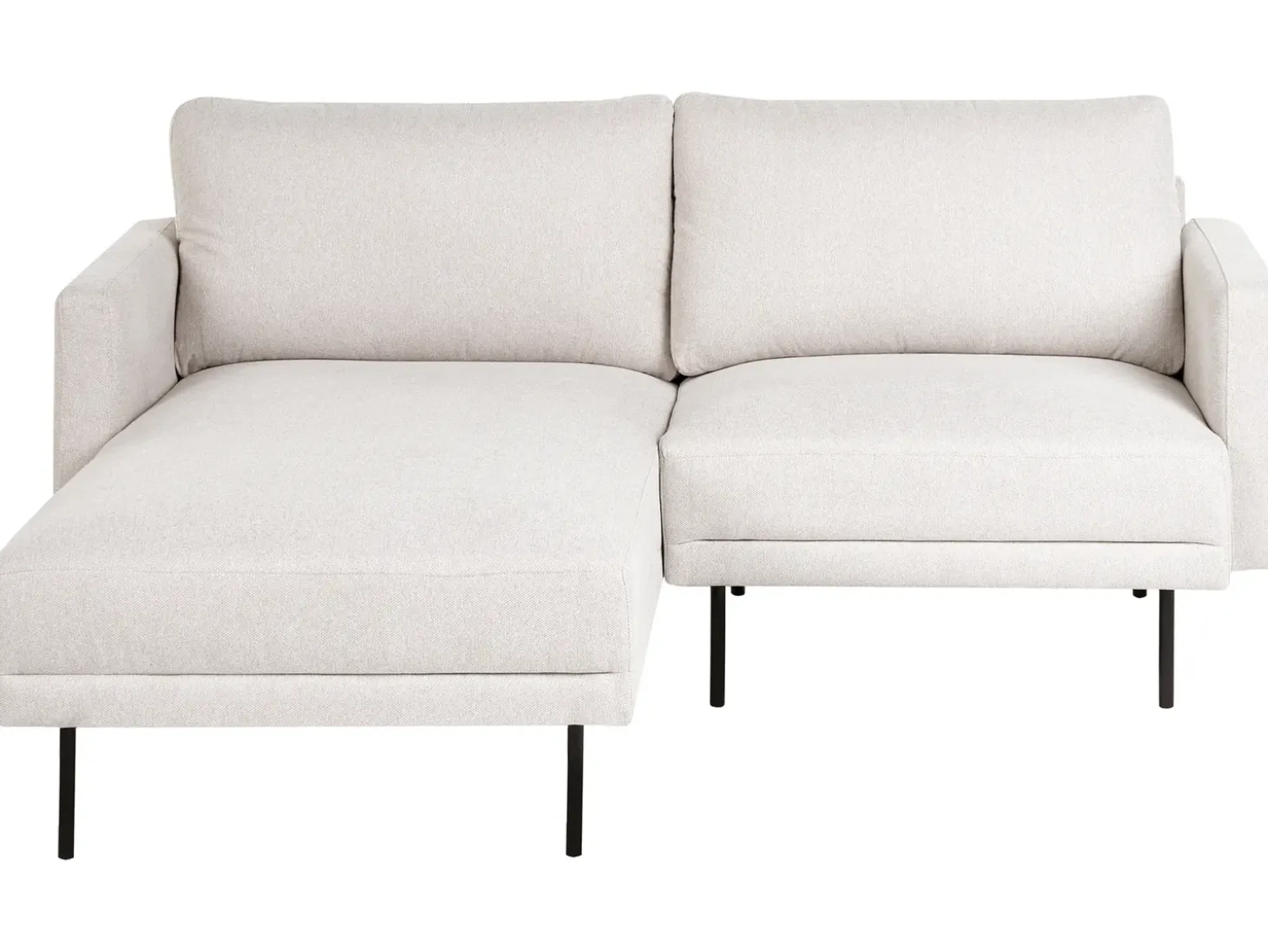 Hjørnesofa 2 personers BREDA Lys Beige Højrevendt