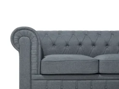 Hjørnesofa 6 personers CHESTERFIELD Grå Venstrevendt