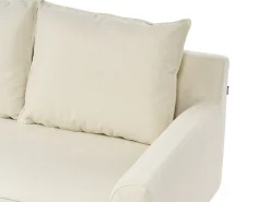Hjørnesofa 3 personers ELVENES Lys Beige Højrevendt