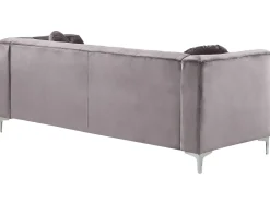 Hjørnesofa 3 personers FLEN Velour Grå Venstrevendt
