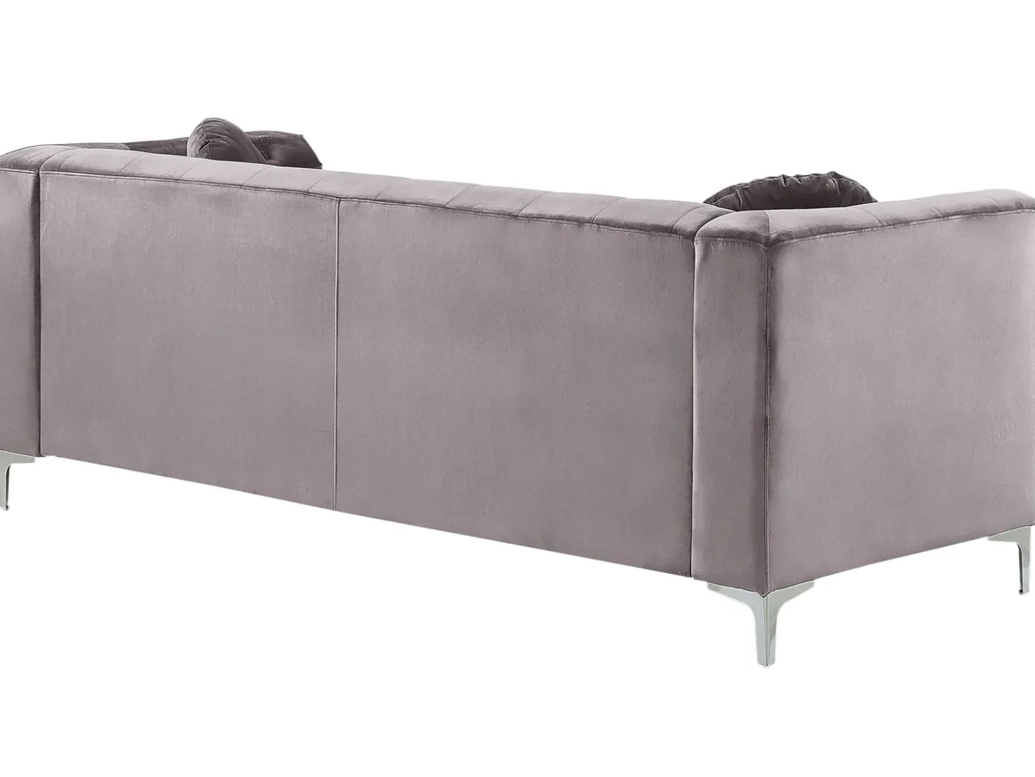 Hjørnesofa 3 personers FLEN Velour Grå Venstrevendt