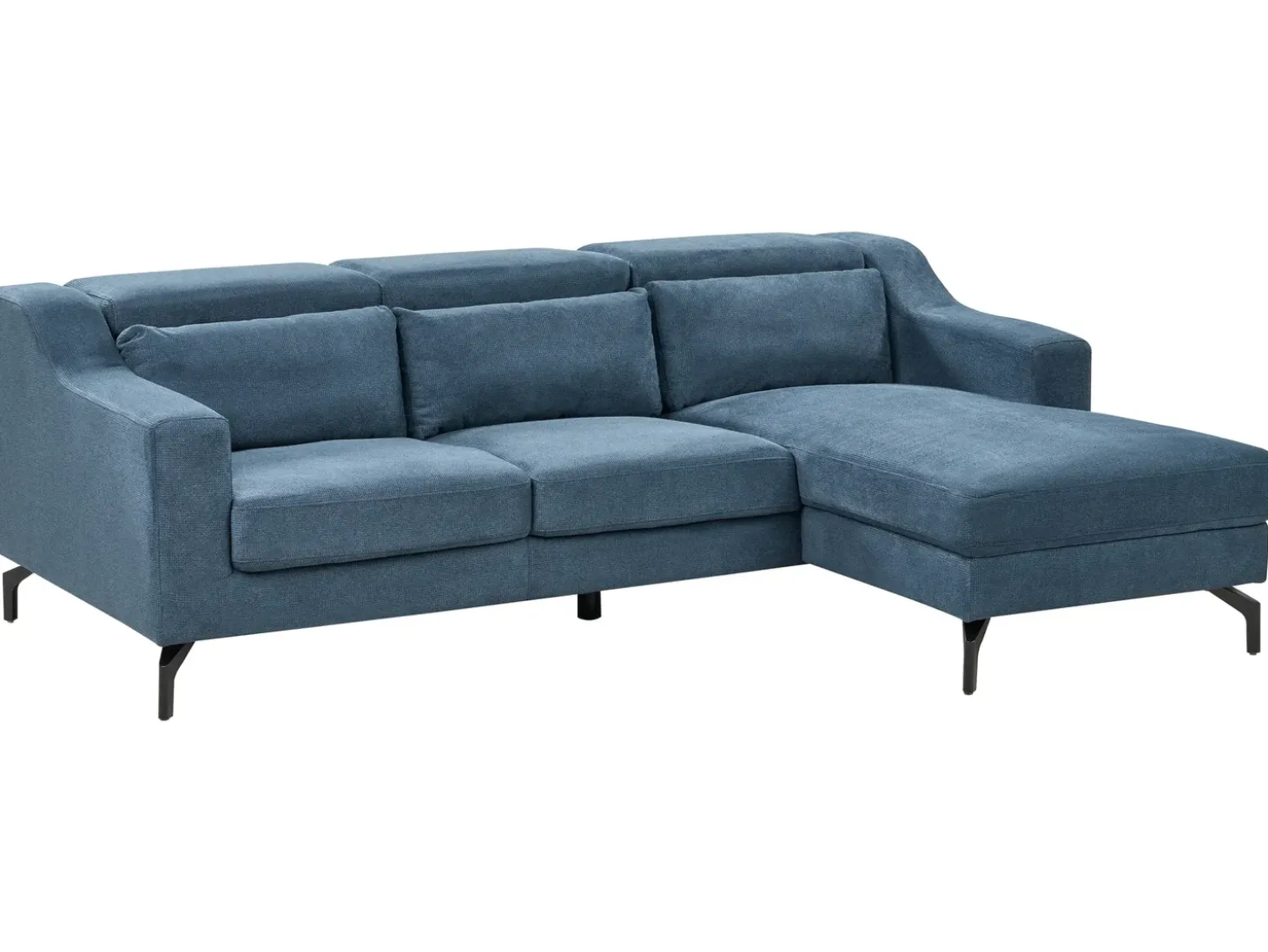 Hjørnesofa 4 personers GLOSLI Navy Blå Venstrevendt