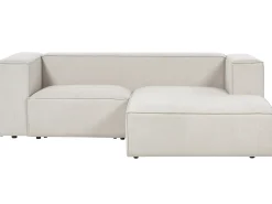 Hjørnesofa 2 personers VERNON Lys Beige Venstrevendt