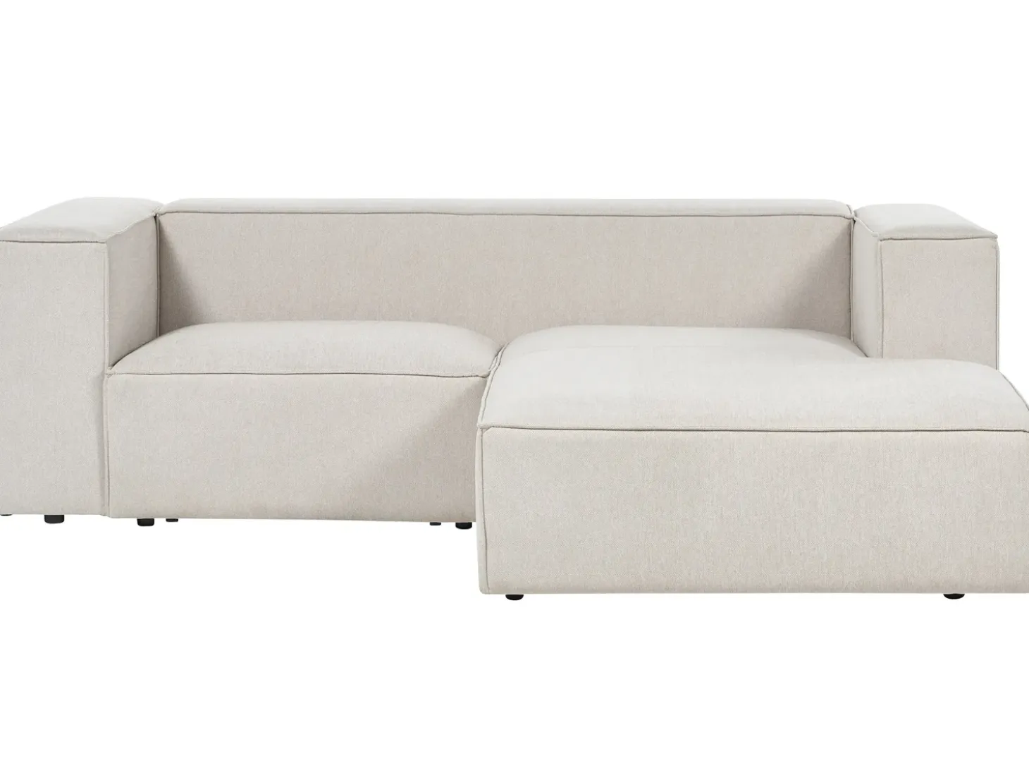 Hjørnesofa 2 personers VERNON Lys Beige Venstrevendt