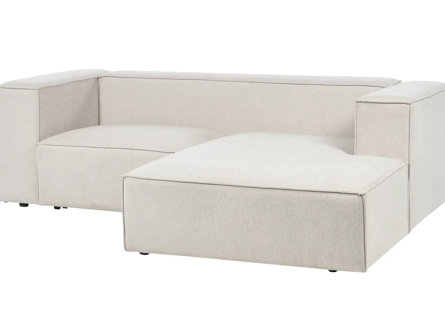 Hjørnesofa 2 personers VERNON Lys Beige Venstrevendt
