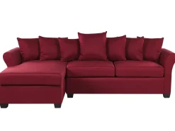 Hjørnesofa 3 personers VIKNA Mørkerød Højrevendt