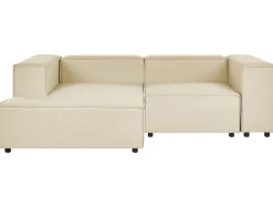 Hjørnesofa modul 2 personers APRICA Kunstlinned Beige Højrevendt