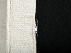 Hjørnesofa KOLDING Boucle Lys Beige med fodskammel Venstrevendt