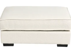 Hjørnesofa KOLDING Boucle Lys Beige med fodskammel Venstrevendt