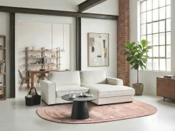 Hjørnesofa KOLDING Boucle Lys Beige Venstrevendt