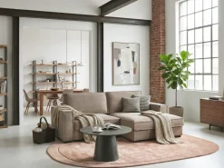 Hjørnesofa KOLDING Brungrå Venstrevendt
