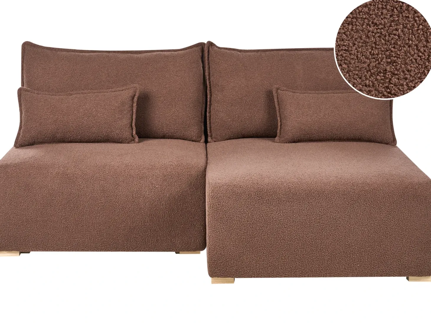 Hjørnesofa modul NERBO Boucle Brun Venstrevendt