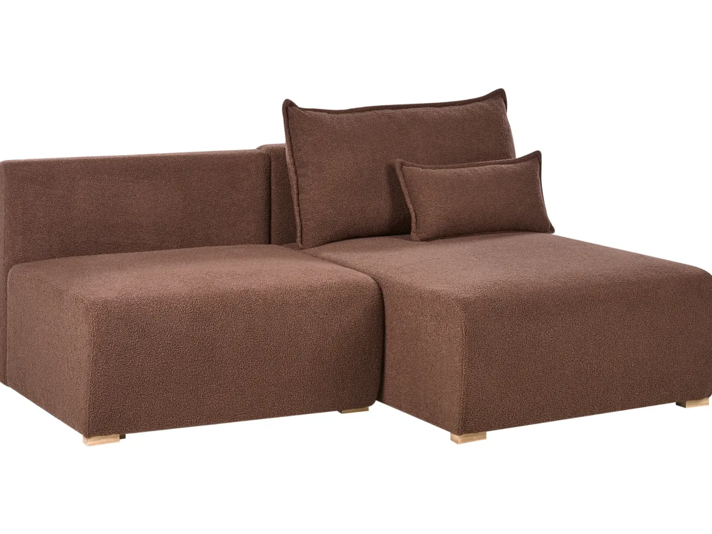 Hjørnesofa modul NERBO Boucle Brun Venstrevendt