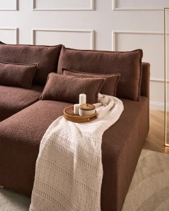 Hjørnesofa modul NERBO Boucle Brun Venstrevendt