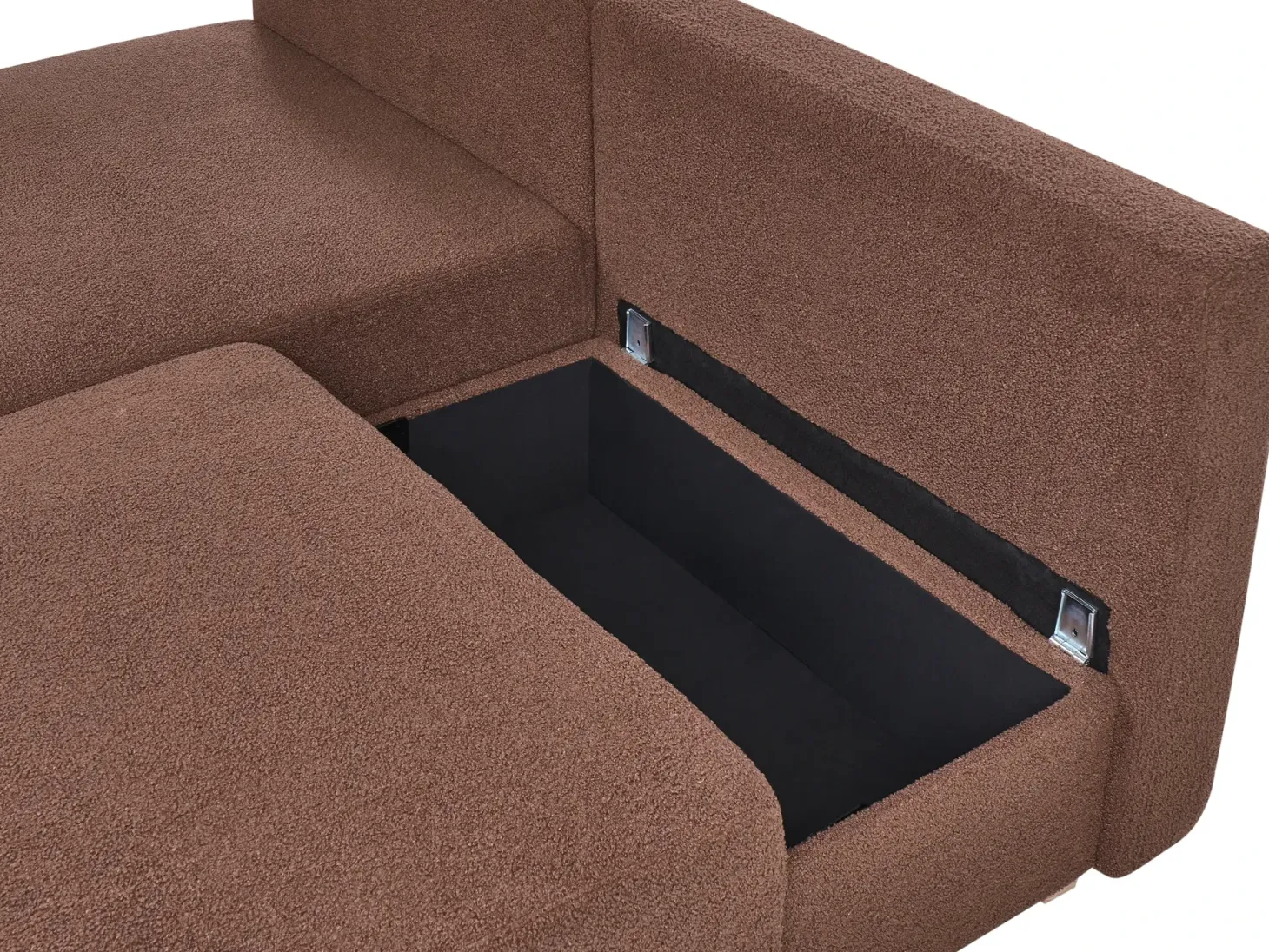 Hjørnesofa modul NERBO Boucle Brun Venstrevendt