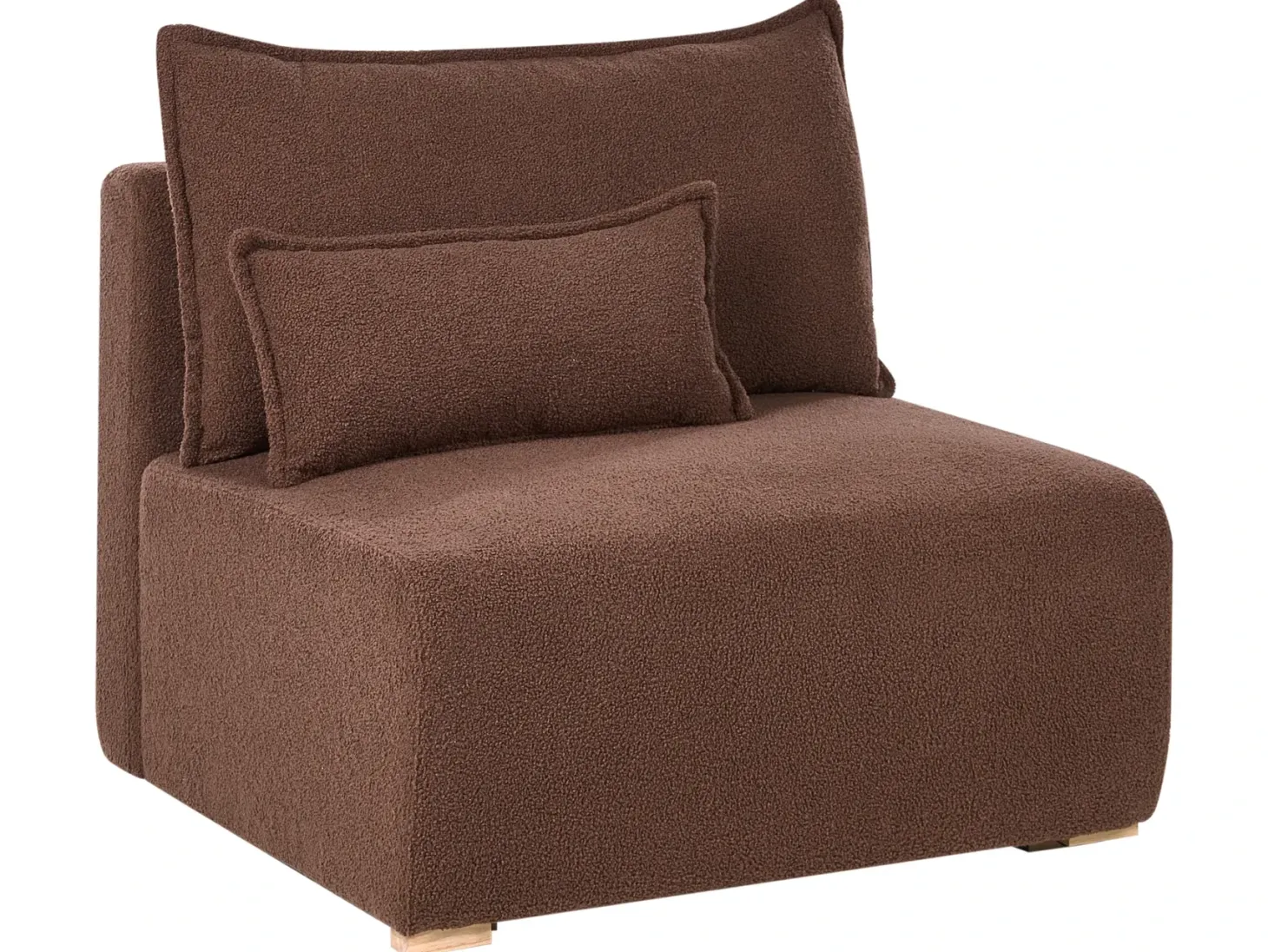 Hjørnesofa modul NERBO Boucle Brun Venstrevendt