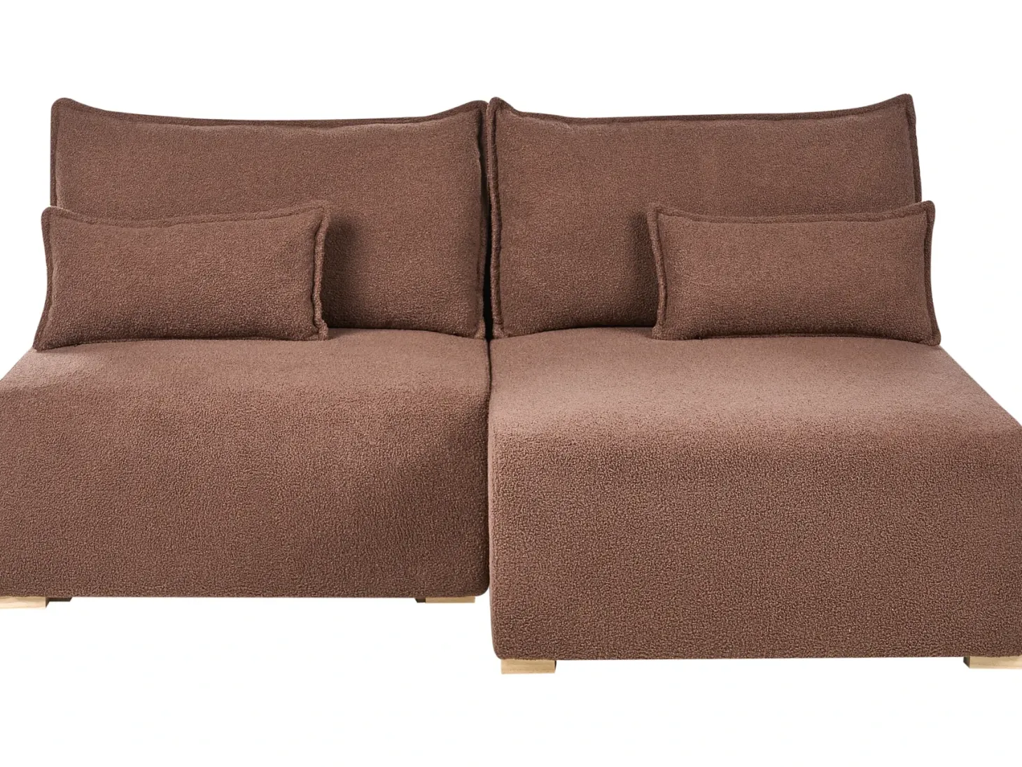 Hjørnesofa modul NERBO Boucle Brun Venstrevendt