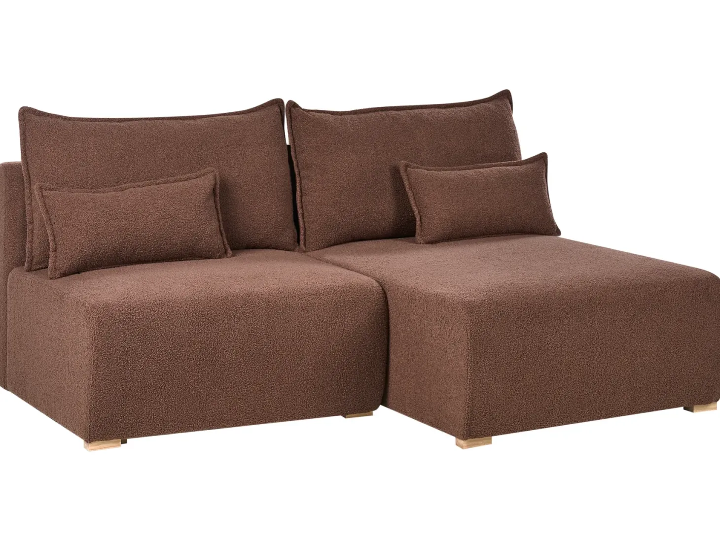 Hjørnesofa modul NERBO Boucle Brun Venstrevendt
