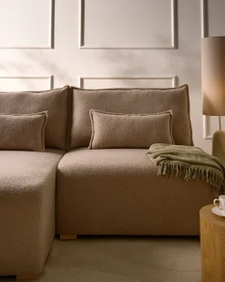 Hjørnesofa modul NERBO Boucle Beige Højrevendt