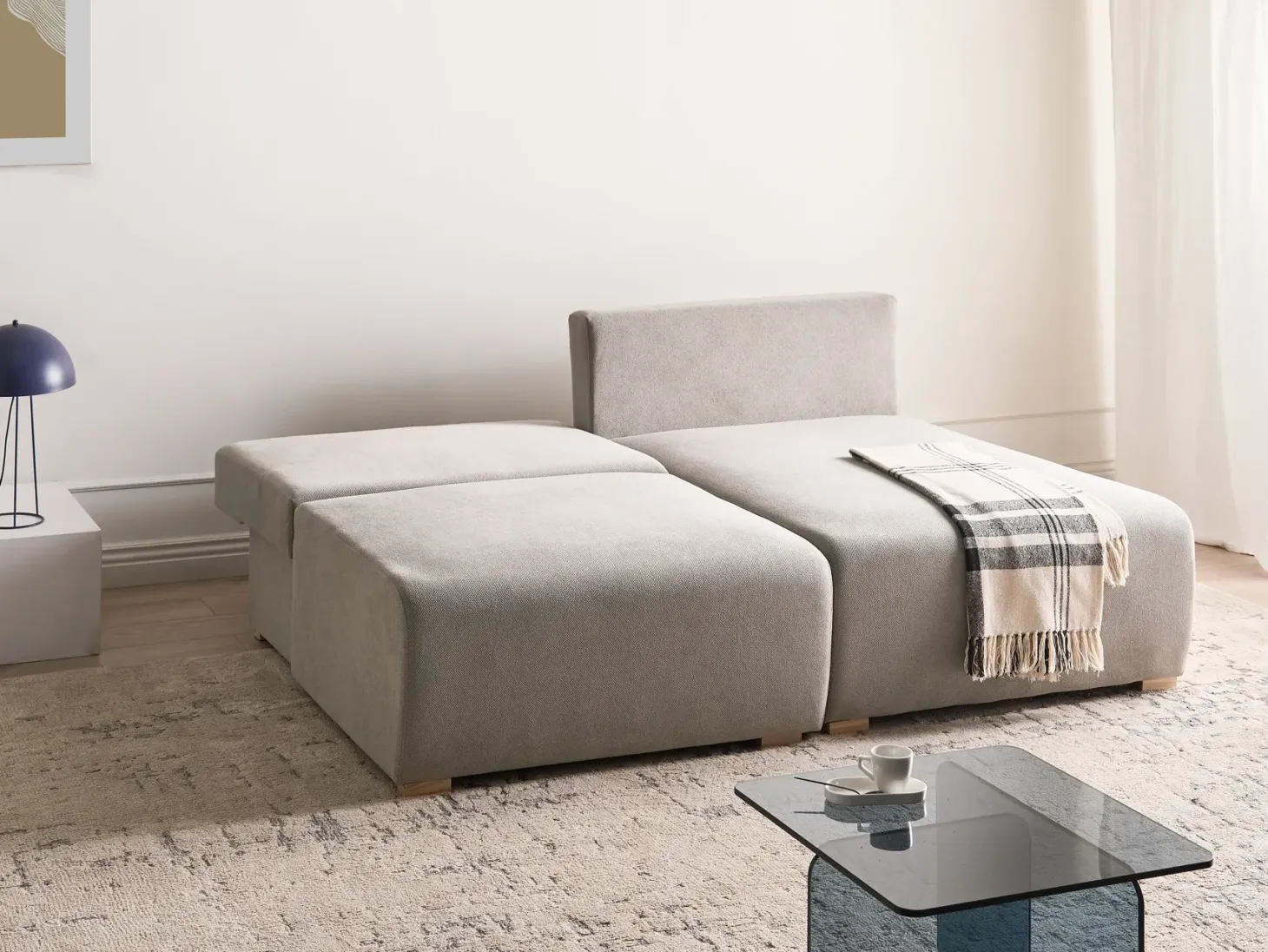 Hjørnesofa modul NERBO Grå Venstrevendt