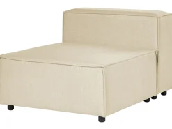 Hjørnesofa modul 3 personers APRICA Kunstlinned Beige Højrevendt