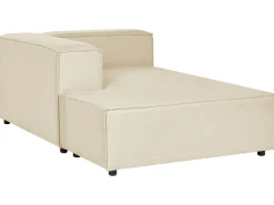 Hjørnesofa modul 3 personers APRICA Kunstlinned Beige Højrevendt