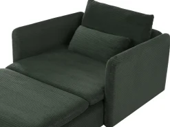 Hjørnesofa modul 3 personers EGERIS Fløjl Mørkegrøn Venstrevendt