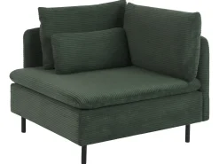 Hjørnesofa modul 3 personers EGERIS Fløjl Mørkegrøn Højrevendt