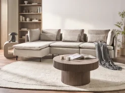 Hjørnesofa modul 3 personers EGERIS Beige Højrevendt