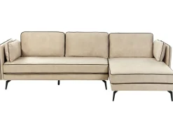 Hjørnesofa 3 personers ALTAN Velour Beige Venstrevendt