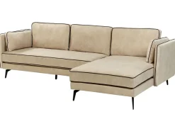 Hjørnesofa 3 personers ALTAN Velour Beige Venstrevendt