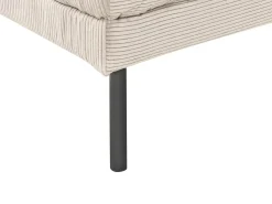 Hjørnesofa 2 personers BREDA Fløjl Beige Venstrevendt
