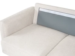 Hjørnesofa 2 personers BREDA Lys Beige Venstrevendt