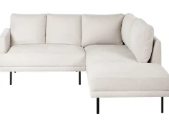 Hjørnesofa 4 personers BREDA Lys Beige Venstrevendt