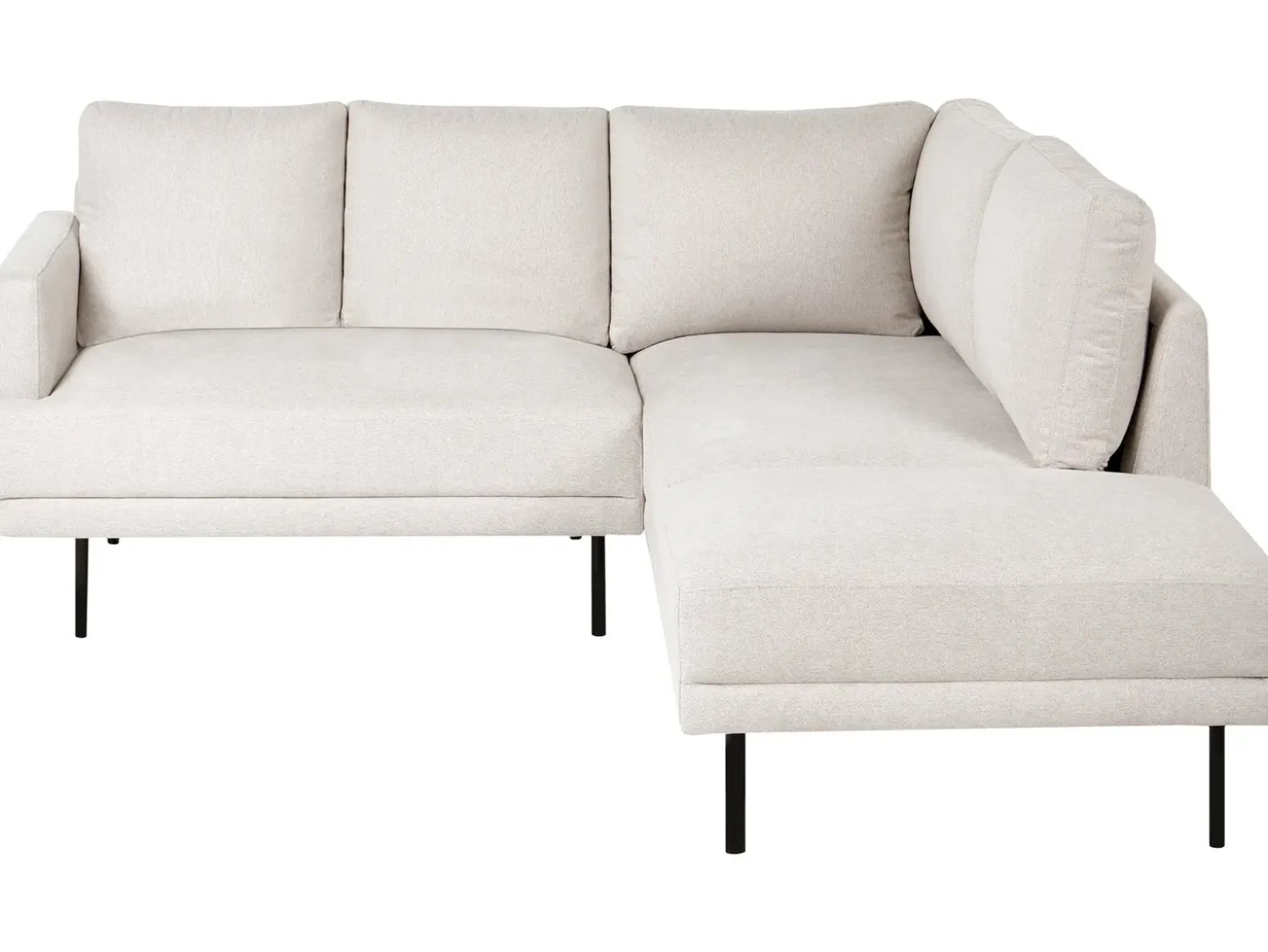 Hjørnesofa 4 personers BREDA Lys Beige Venstrevendt